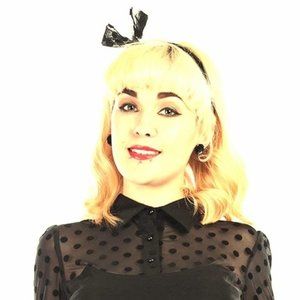 Wire Headband American apparel wrap twist polka